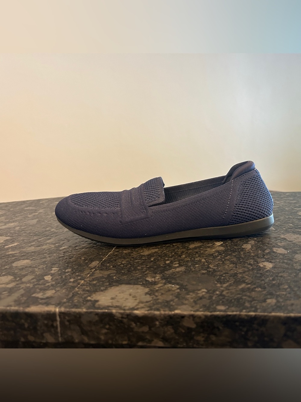 Clarks Cloudsteppers Navy Blue Carly Charm Slip-on Loafers